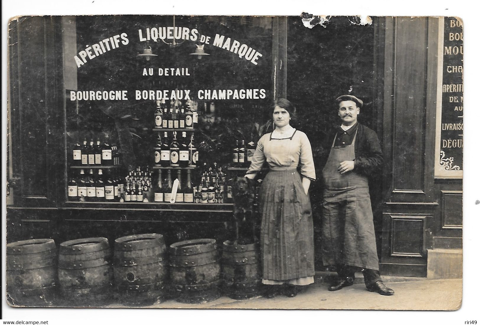 Cpa 75 PARIS, Commerce "Apéritifs Liqueurs De Marque" Belle Carte, Belle Animation, Dos Vierge Voir Description - Magasins