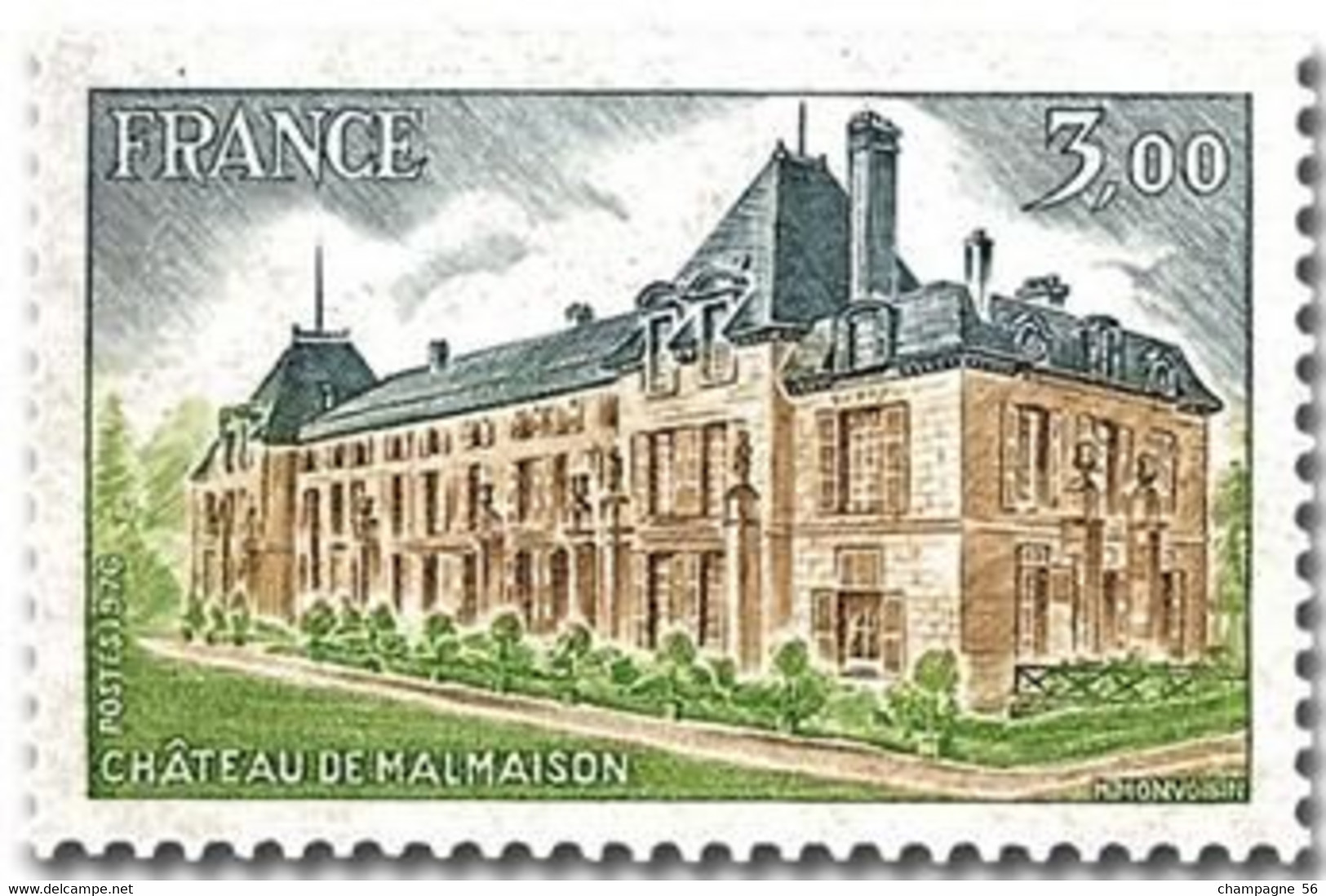 1976 N° 1873 OBLITERE FILET MANQUE ENCRE / SCANNE 3 PAS A VENDRE - Gebraucht