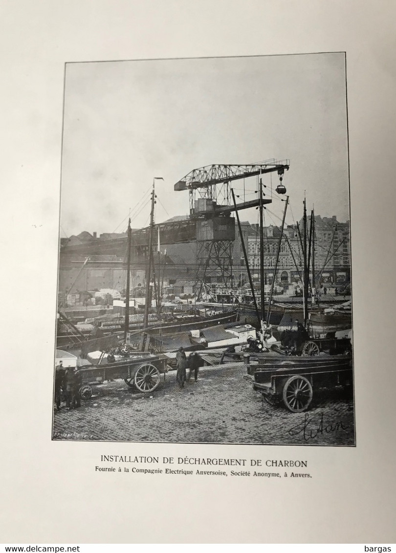 Planche Usine Industrie Port Bateau Anversoise D'électricité à Anvers - Machines