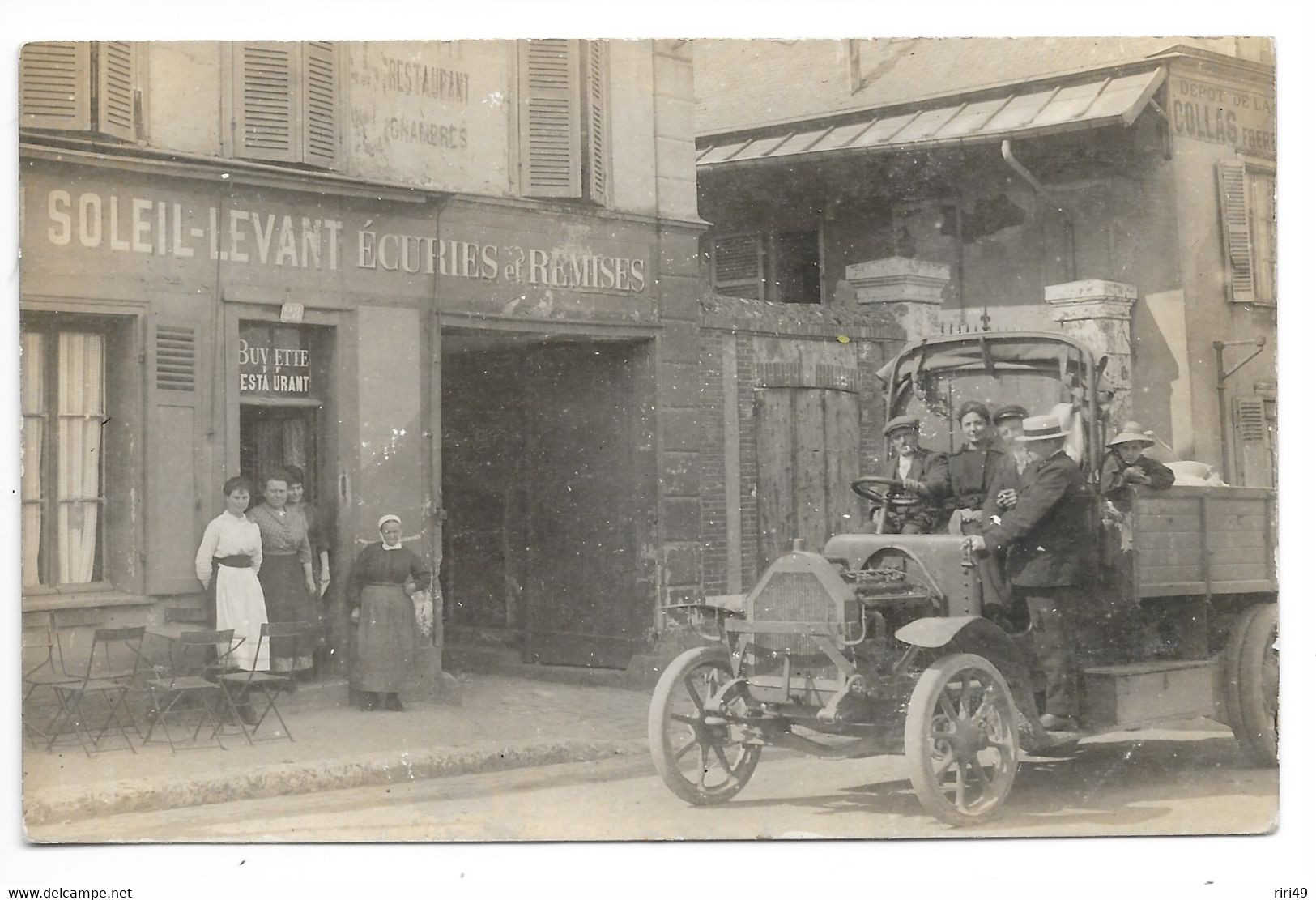 Cpa 59 Lille Restaurant Buvette "Soleil Levant, écuries Et Remises", Camion, Belle Animation, Voir Description Vers 1930 - Restaurants