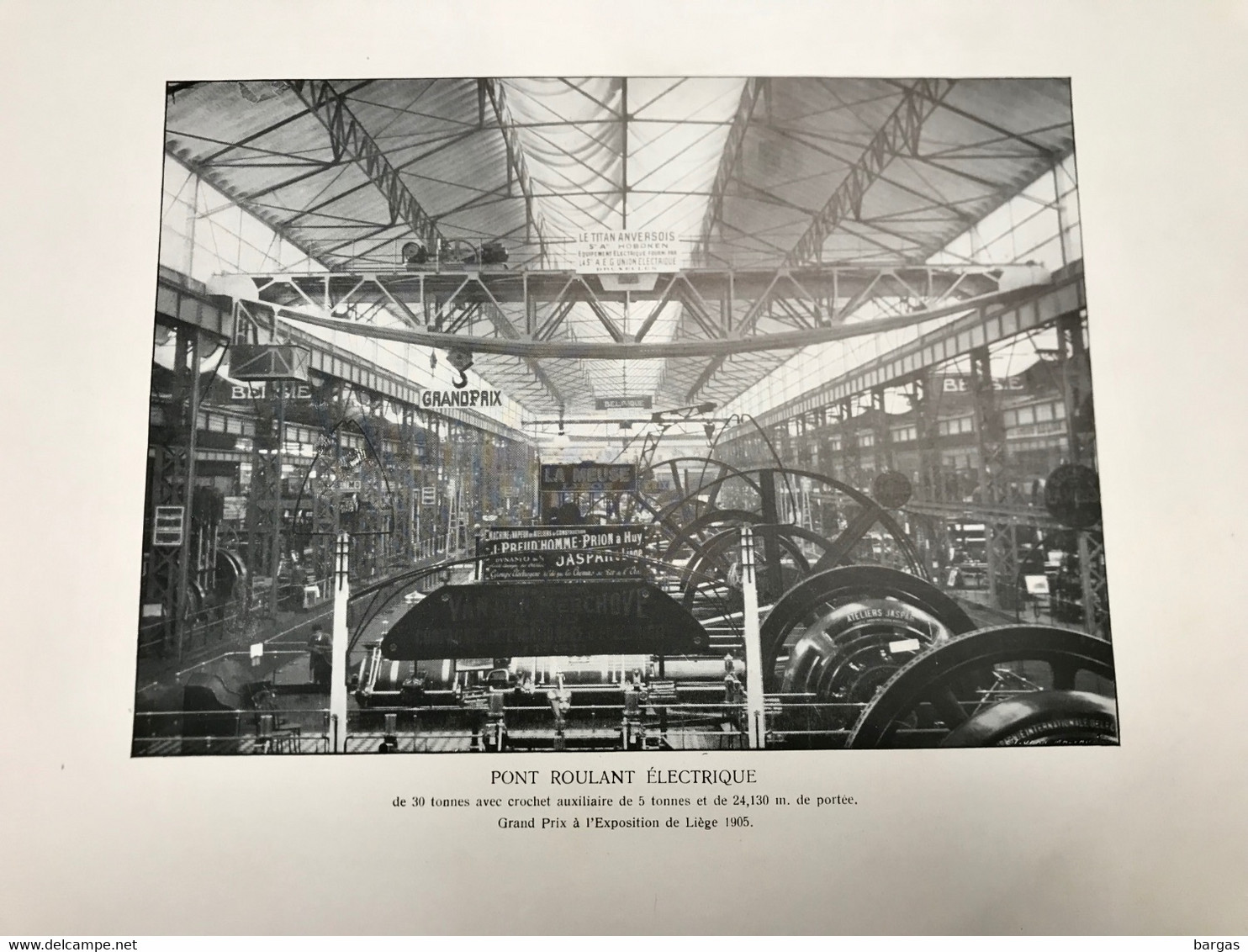 Planche Usine Industrie Exposition De Liège 1905 - Maschinen