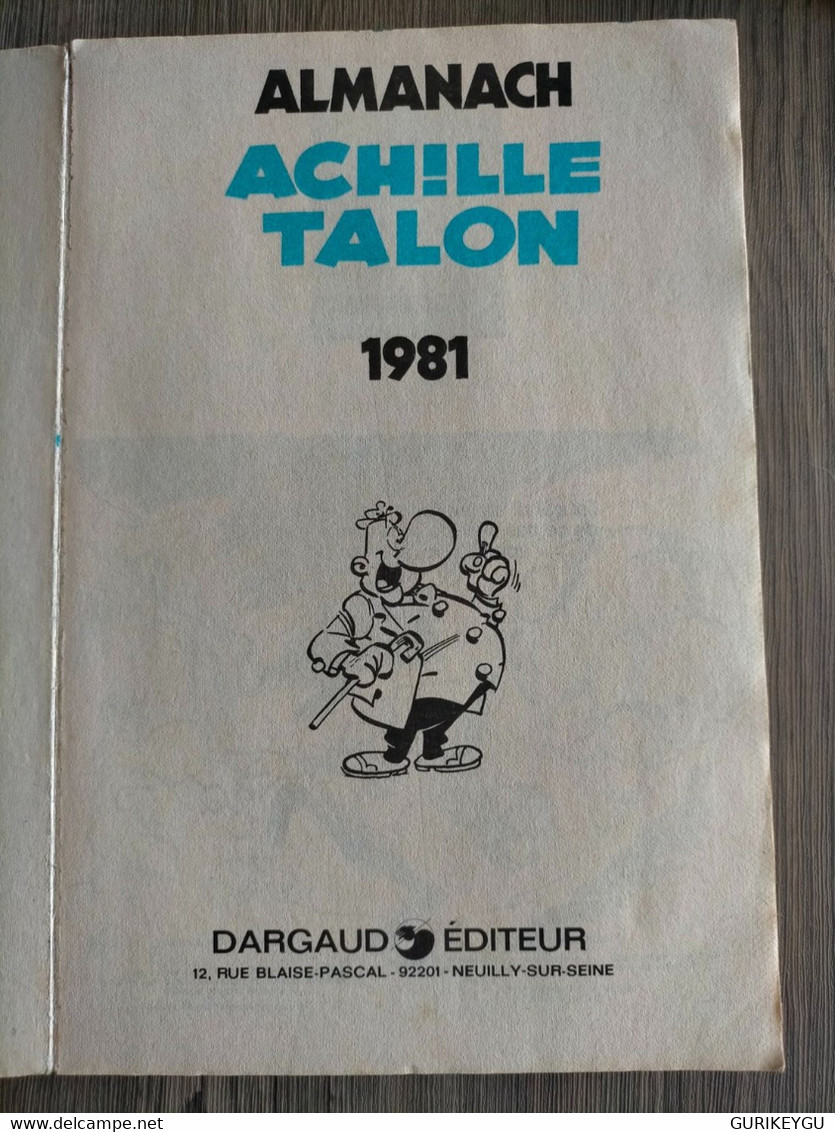 Almanach ACHILLE TALON  1981  GREG - Pif & Hercule