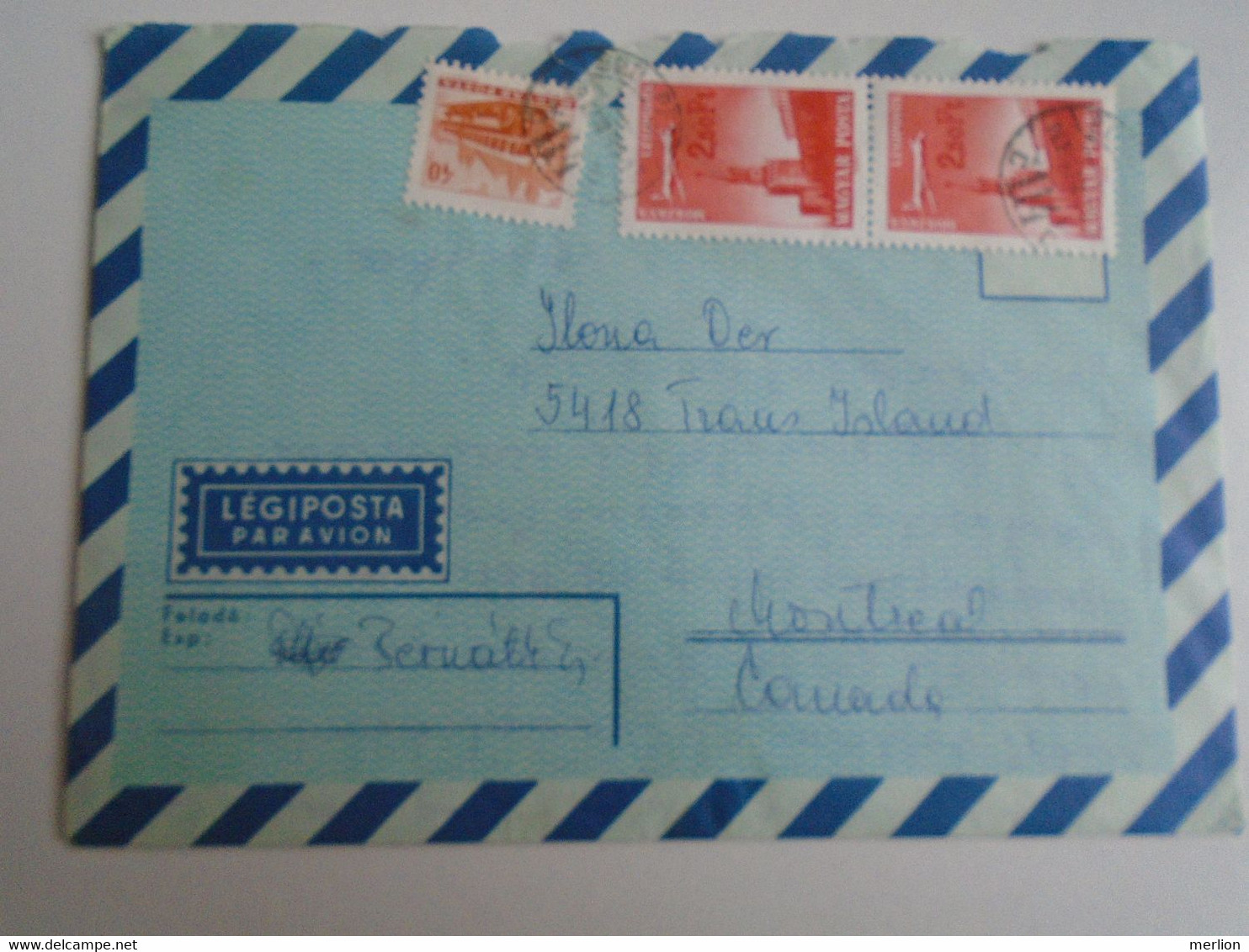 D191631  Hungary    Airmail Cover To Canada 1967     Montreal - Storia Postale