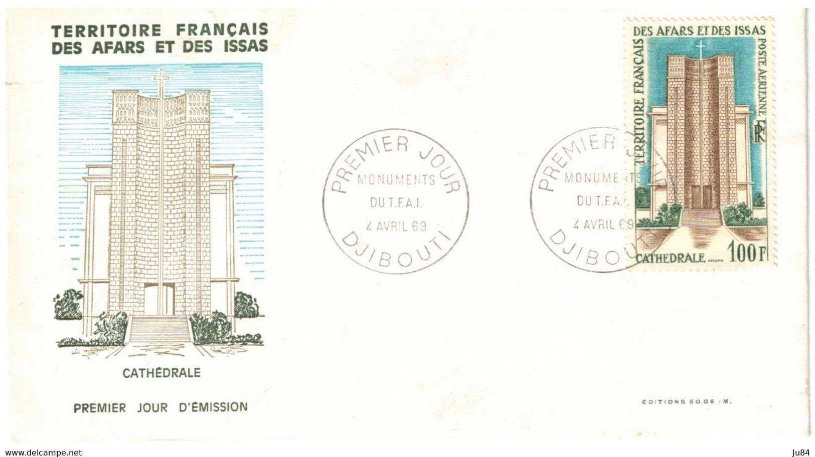 Territoire Français - Afars Et Des Issas - Djibouti - FDC - Monuments Du T.F.A.I - 4 Avril 1969 - Cartas & Documentos