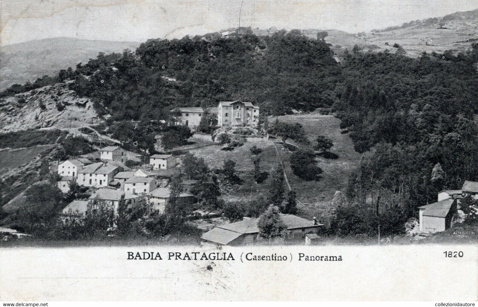 BADIA PRATAGLIA - CASENTINO - CARTOLINA FP SPEDITA NEL 1909 - PANORAMA - Arezzo