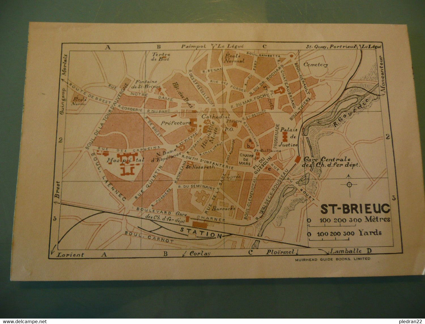 BRETAGNE ANCIEN PETIT PLAN DE SAINT BRIEUC CHEMINS DE FER DES COTES DU NORD - Cartes Topographiques