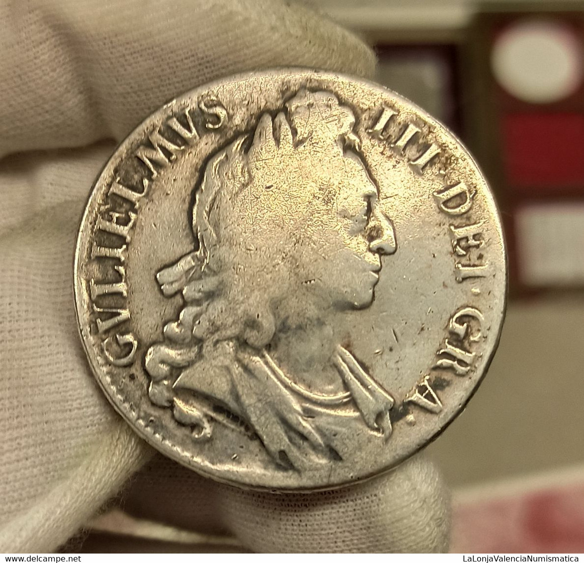 Inglaterra 1 Corona Guillermo III 1696 Km 494 Plata - Autres & Non Classés