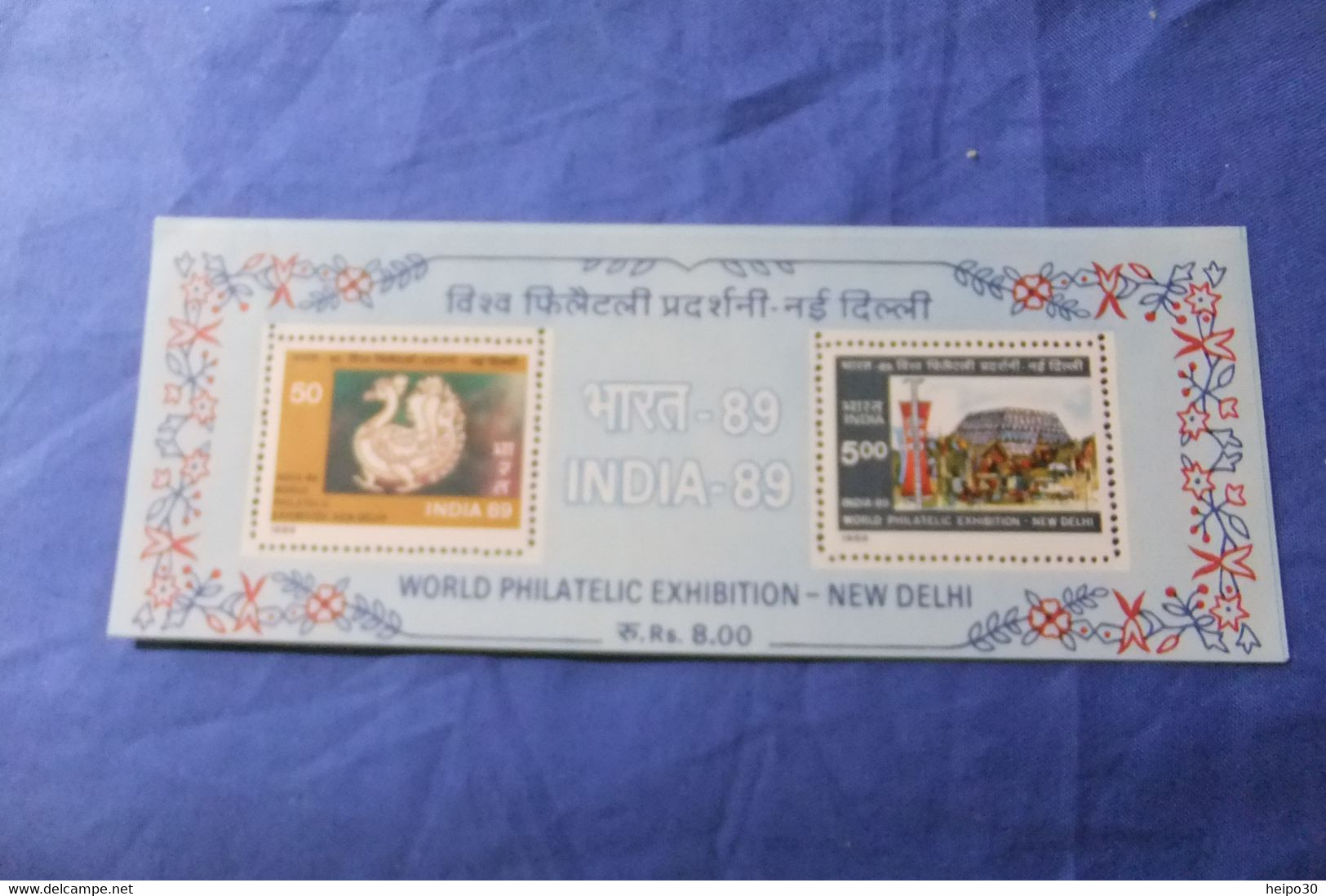 India 1987 Michel Block 4 INDIA 89 MNH - Blokken & Velletjes