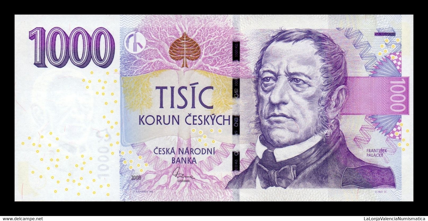 República Checa Czech Republic 1000 Korun 2008 Pick 25c Serie J SC UNC - Czech Republic