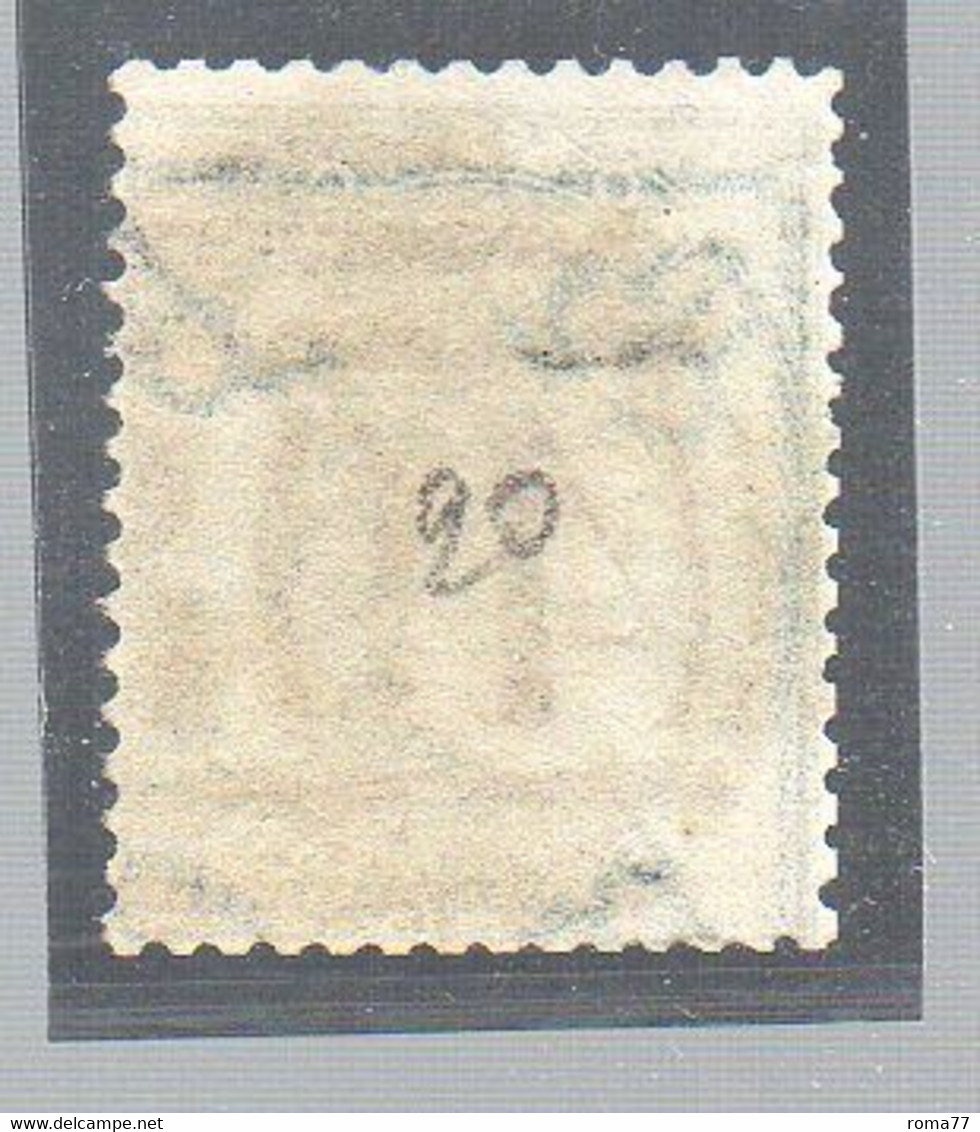 1294 490 - GRAN BRETAGNA 1855 , 1 Shilling N. 20  (S.G. N. 19) Used. Fil CAPOVOLTA Fiori Araldici :  Watermark Inusual - Plaatfouten En Curiosa