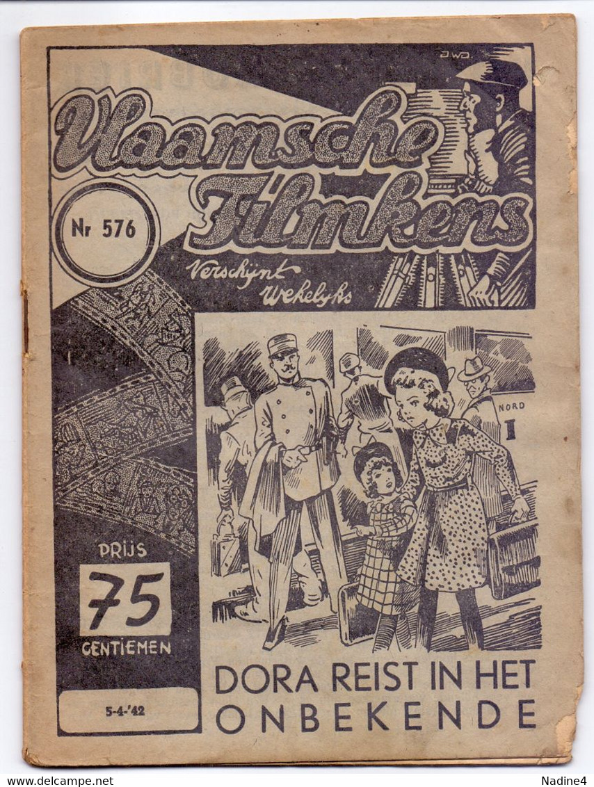 Tijdschrift Vlaamse Vlaamsche Filmkens - N° 576 - Dora Reist In Het Onbekende - Tina Van Straten - 1942 - Jeugd