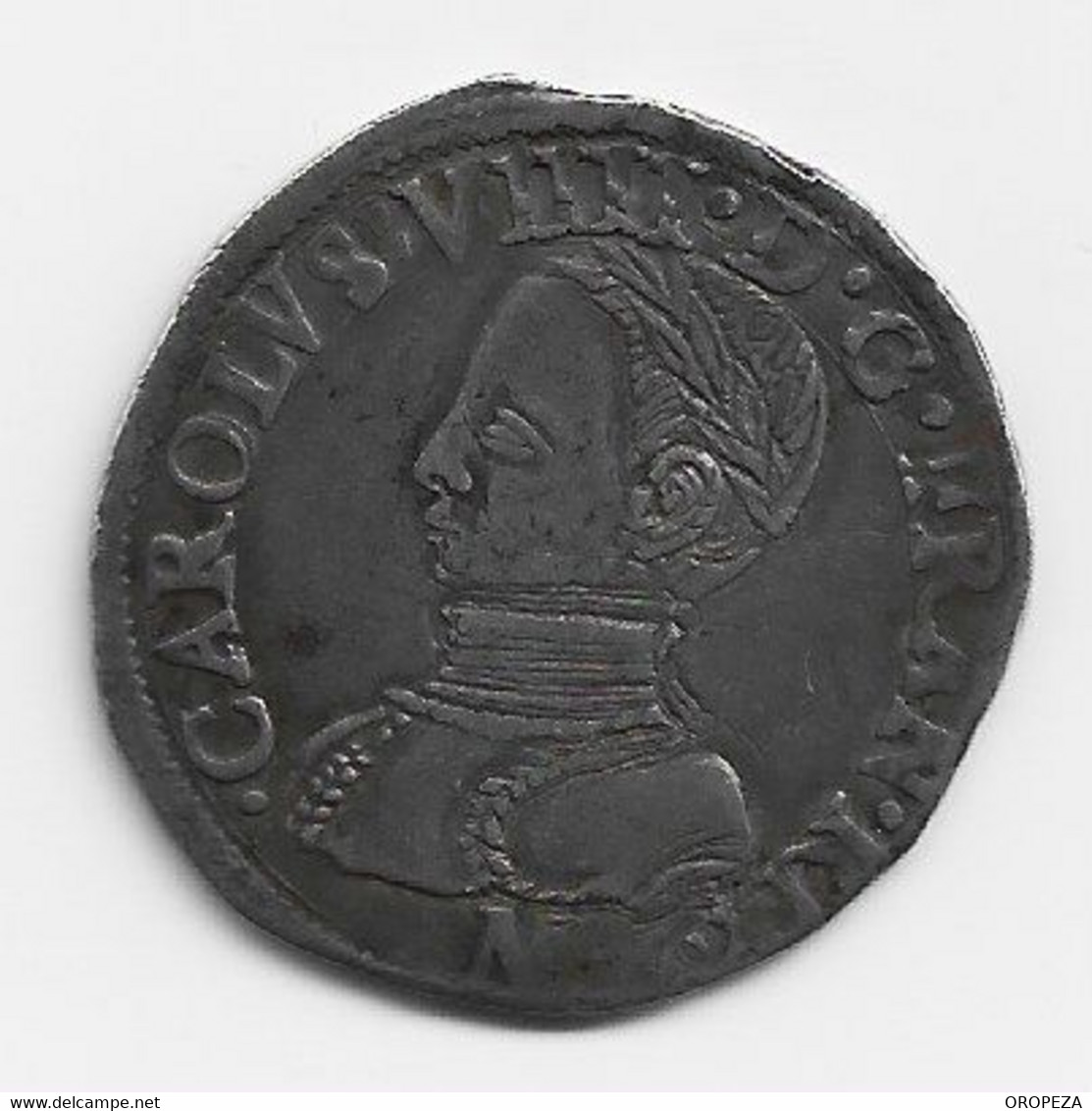 N 14 -   FRANCIA -  CARLOS  IX    TESTON   1563 -  TOULUS  -   MBC. - 1560-1574 Charles IX