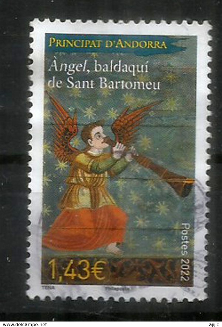 NOËL 2022. Baldaquin De La CHAPELLE DE SAN BARTOMEU, Timbre Oblitéré, 1 ère Qualité - Used Stamps