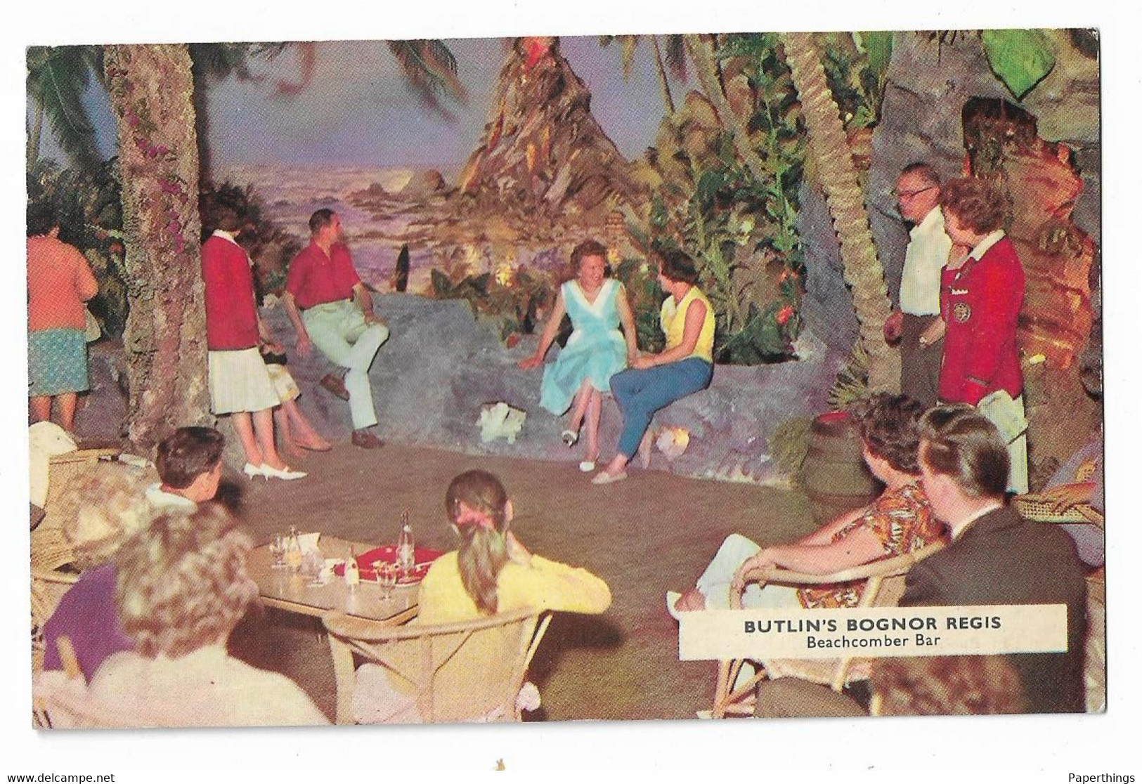 Postcard, Sussex, Bognor Regis, Butlin's Holiday Camp, Beachcomber Bar, 1963. - Bognor Regis