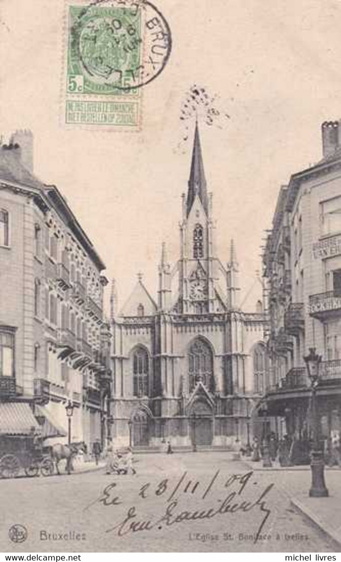 Bruxelles - Ixelles - L'Eglise St-Boniface - Circulé - Animée - TBE - Elsene - Ixelles