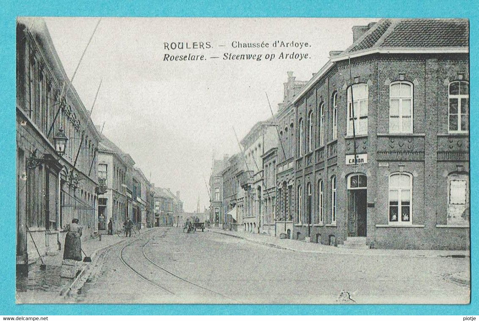 * Roeselare - Roulers (West Vlaanderen) * (PhoB) Chaussée D'Ardoye, Steenweg Op Ardooie, Tramway, Animée, TOP - Roeselare