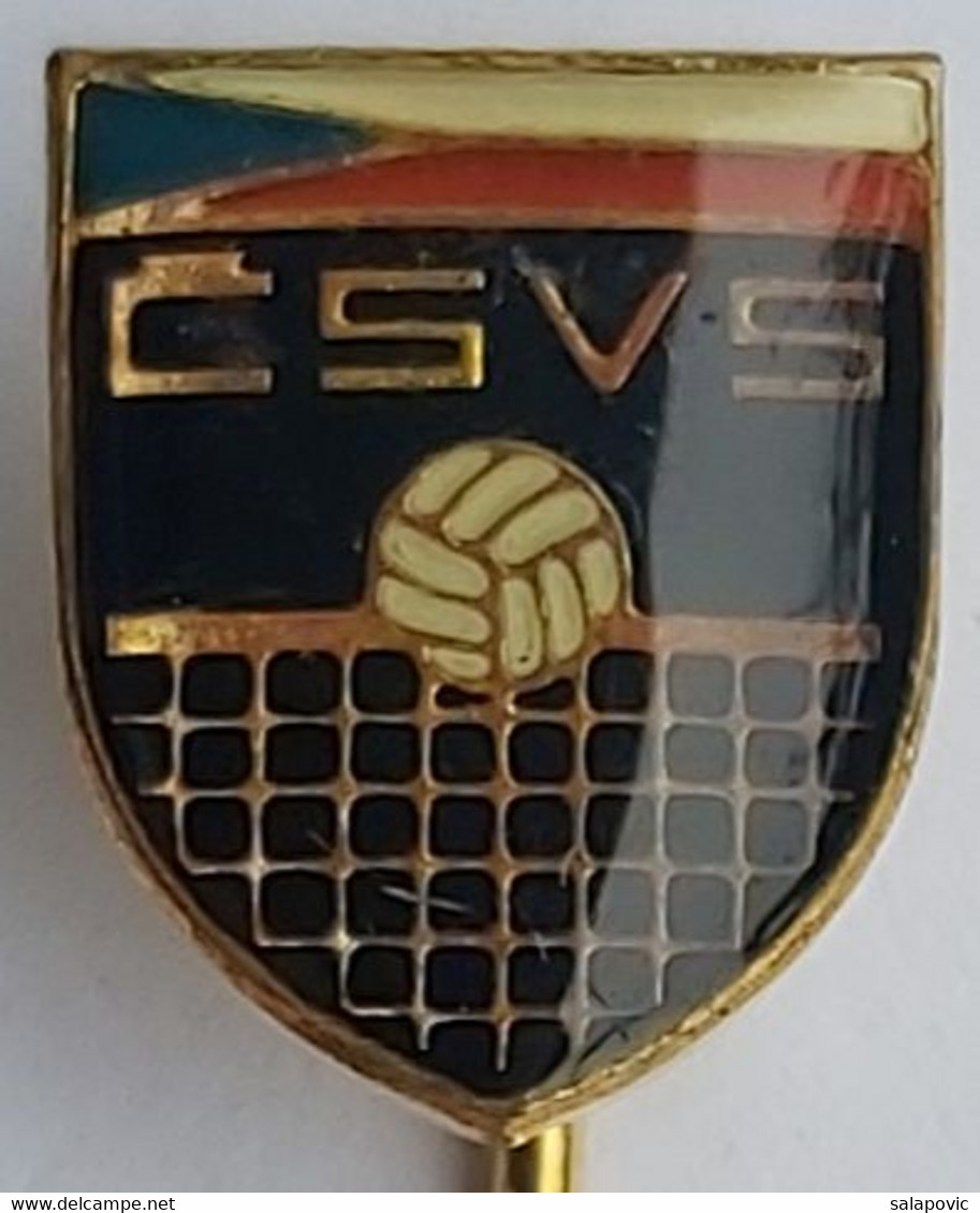 Czech Republic Czechoslovakia Volleyball Union Association Federation CSVS PIN 12/8 - Volleyball