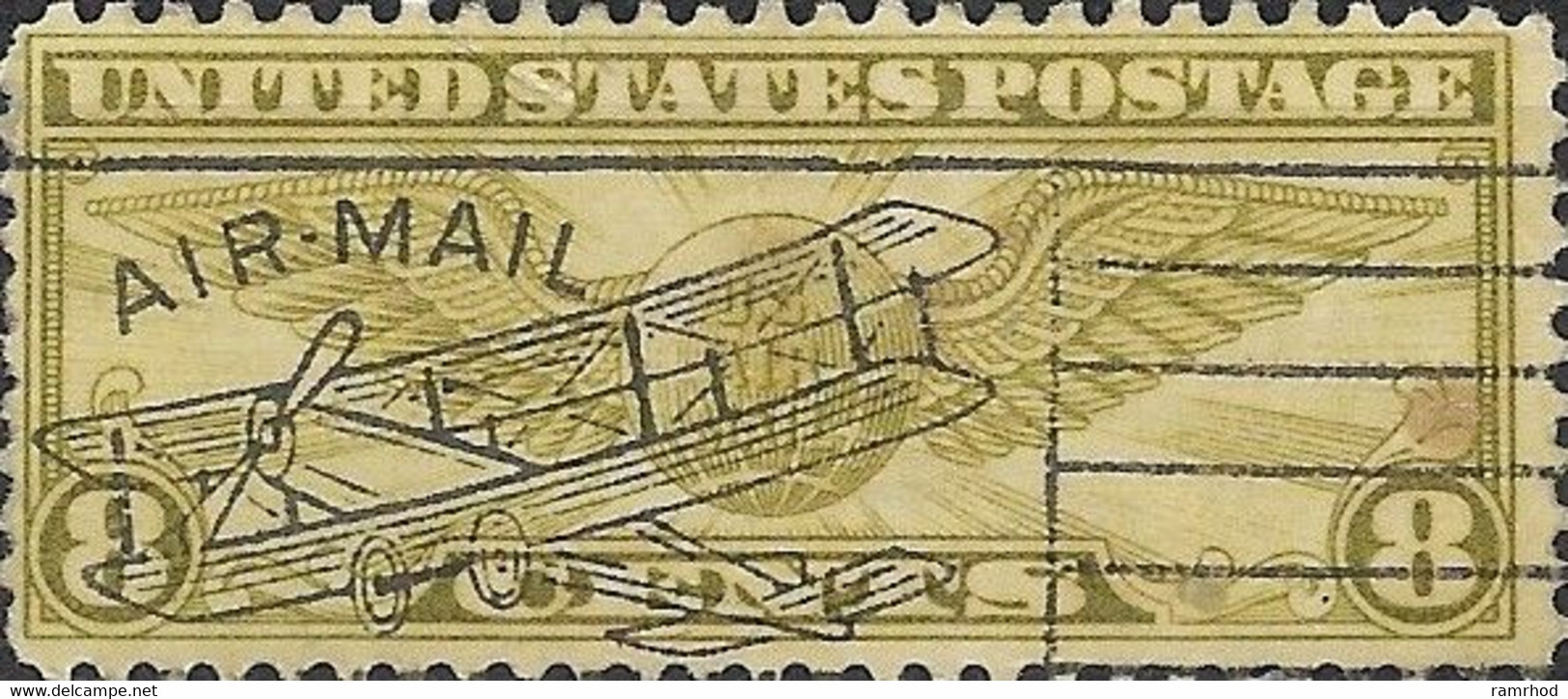 USA 1930 Air. Air Mail Pilot's Badge - 8c - Air Mail Pilot's Badge FU - 1a. 1918-1940 Usati