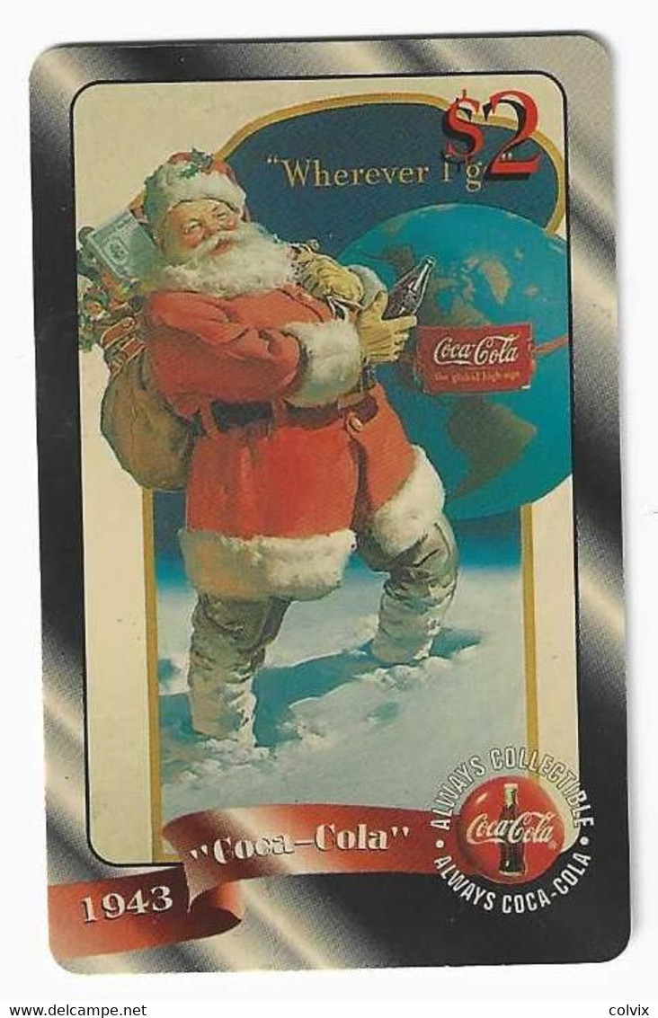 USA PERE NOEL COCA COLA SPRINT 2$ DATE 4/96 MINT NEUVE BOISSON - Noel