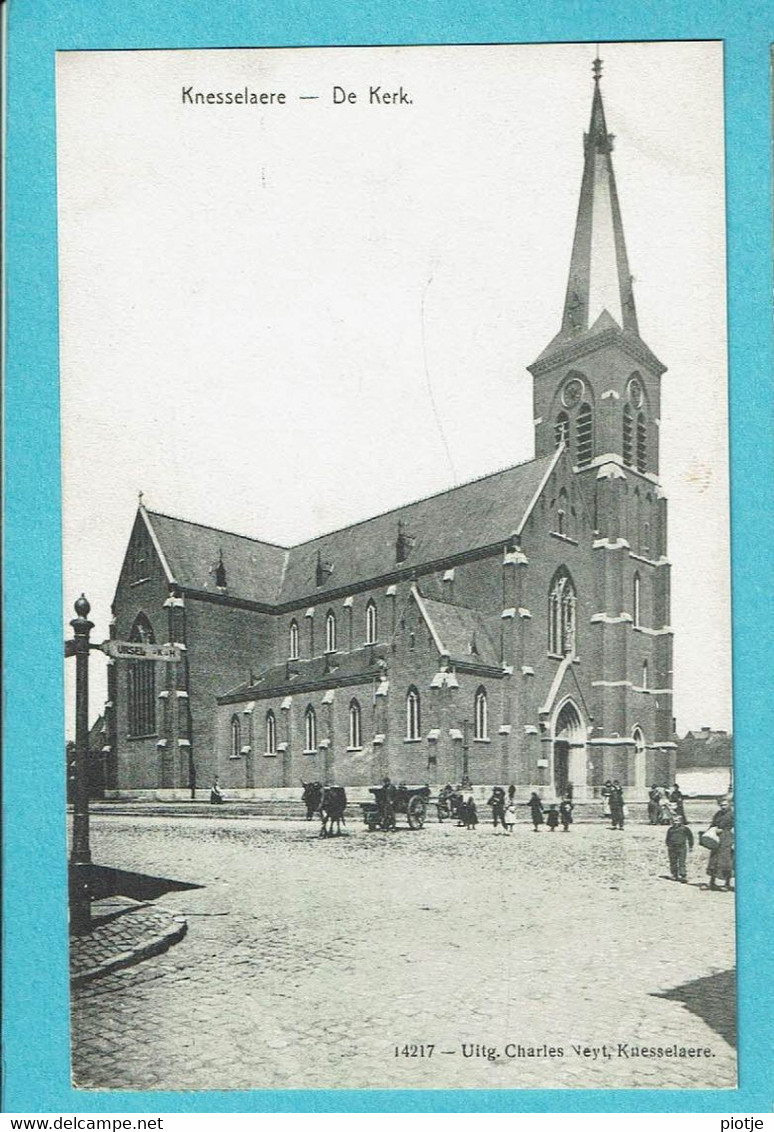 * Knesselare (Oost Vlaanderen) * (Uitg Charles Neyt, Nr 14217) De Kerk, église, Church, Kirche, Animée, TOP, Rare - Knesselare