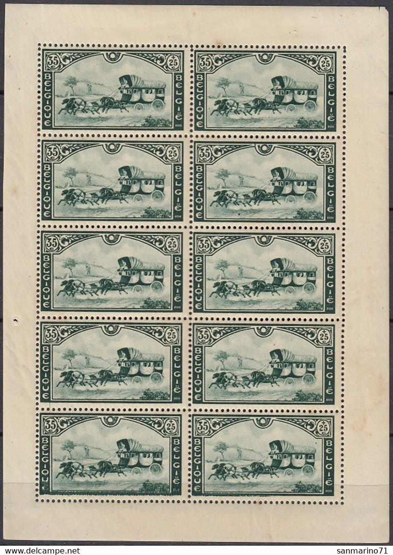 BELGIUM 404,sheet,unused,falc Hinged,separated Middle Line - Diligences