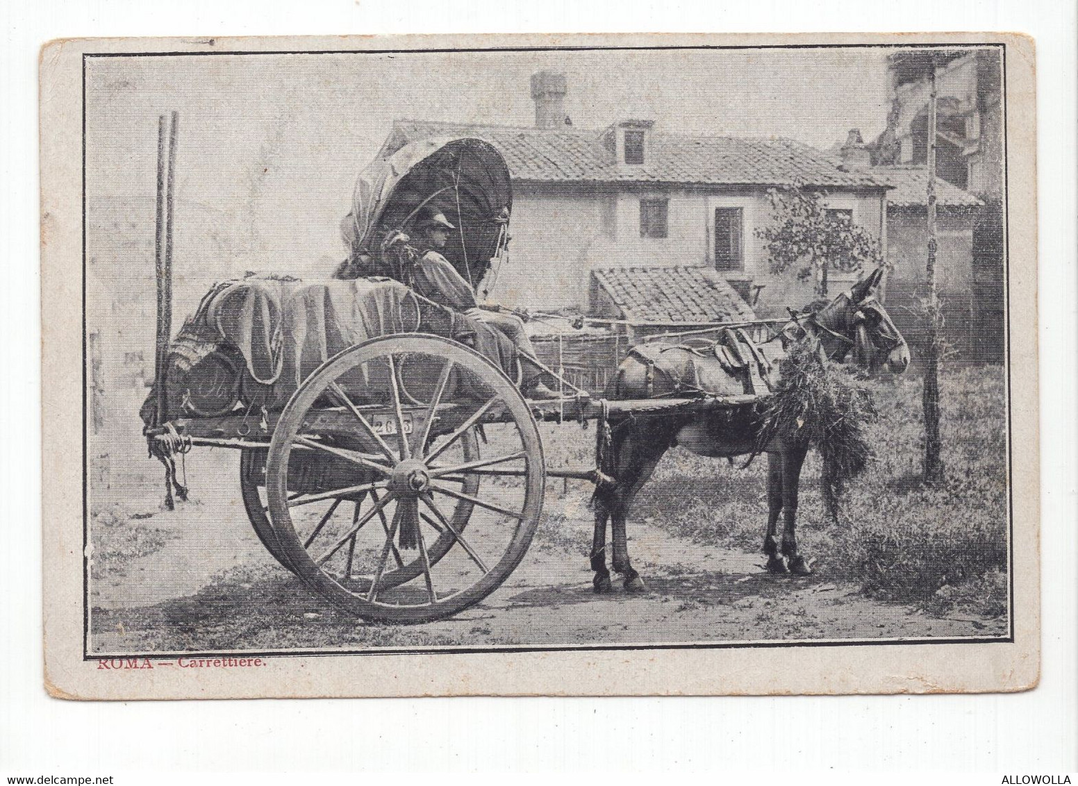 18832 " ROMA-CARRETTIERE " ANIMATA-VERA FOTO-CART POST. NON SPED. - Altare Della Patria