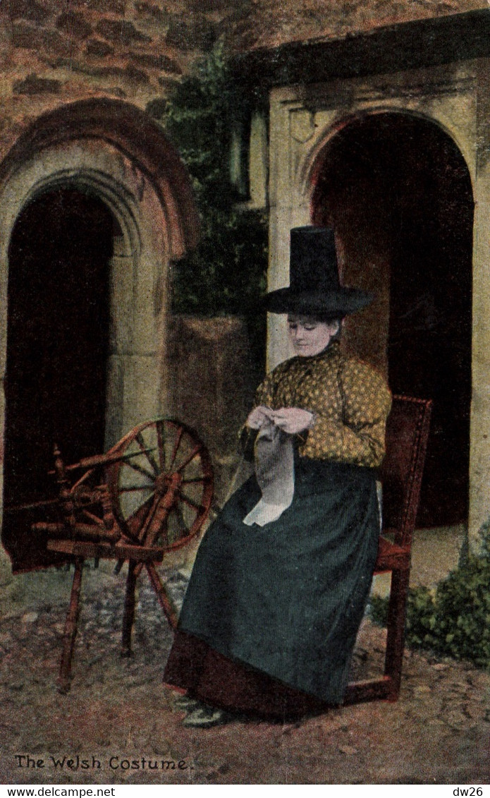 Pays De Galles (Wales) Welsh Costume (Costume Traditionnel Gallois) Femme Au Rouet (Woman At The Spinning Wheel) - Europe