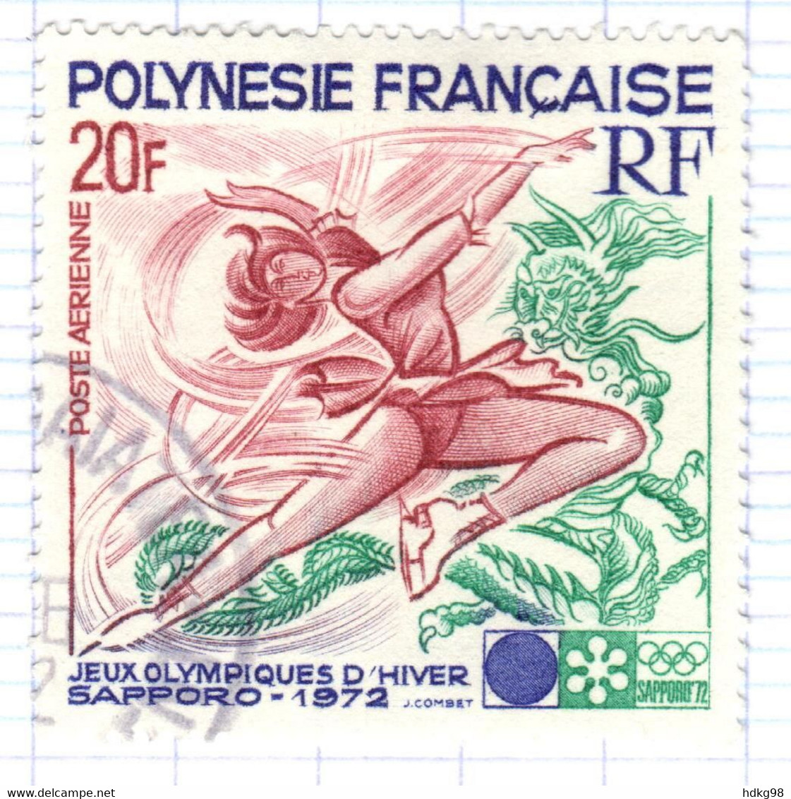 FP+ Polynesien 1972 Mi 152 Eiskunstlauf - Usati