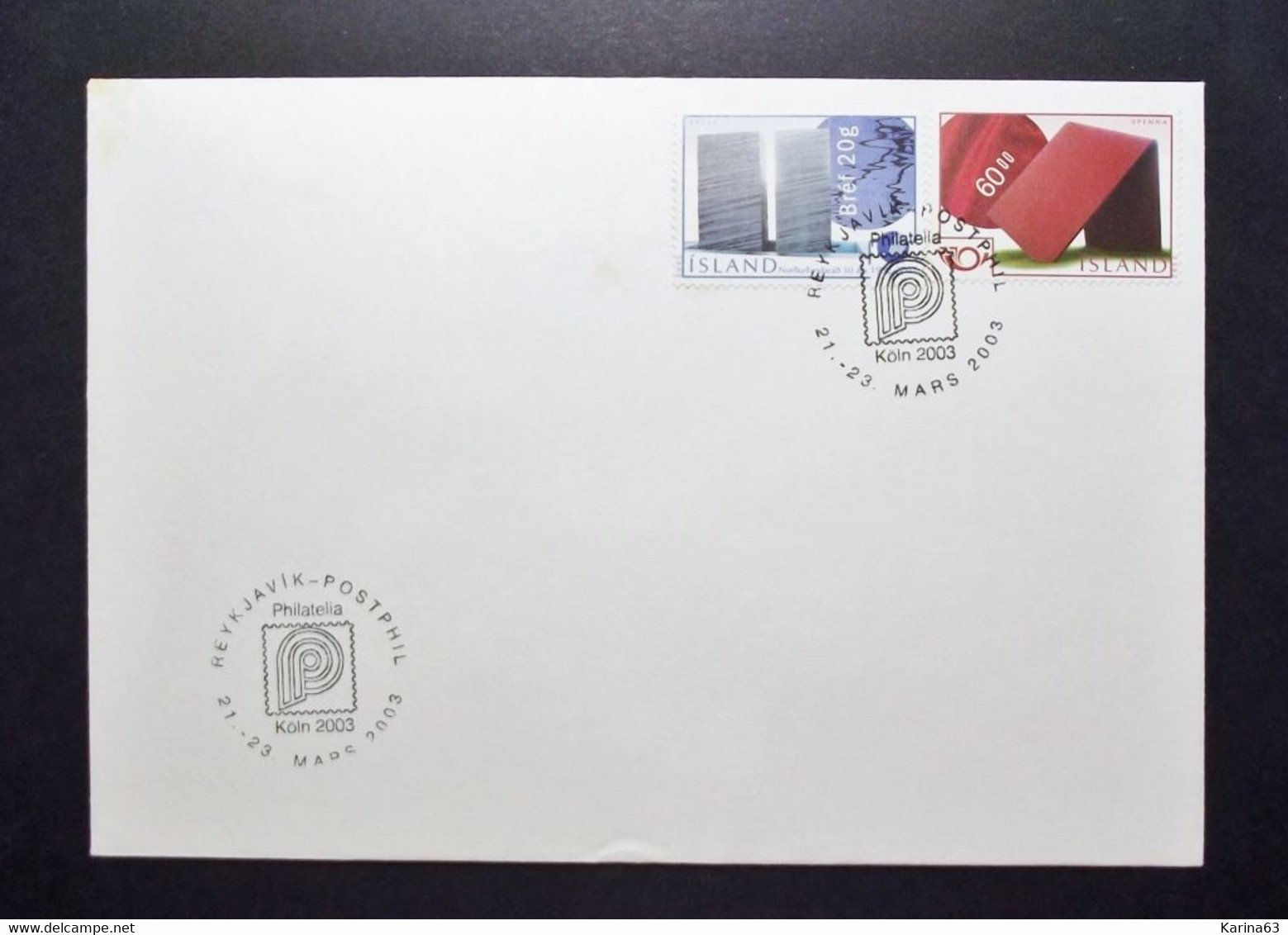 Island - Iceland - 2002 -  Norden Joint Issue Art Of 20th Centuary Norden - Fyssa   - Obl On Envelope - Cartas & Documentos