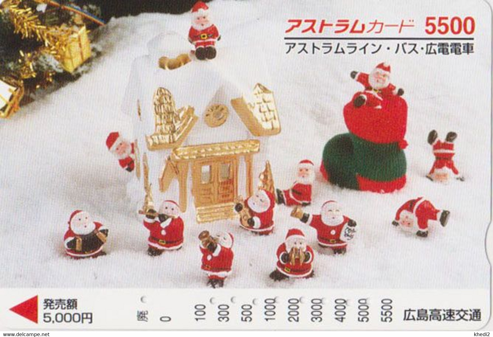 Carte JAPON - PERE NOEL Musique - CHRISTMAS Santa Claus Music JAPAN Prepaid Bus Card - WEIHNACHTEN  - FR  207 - Noel
