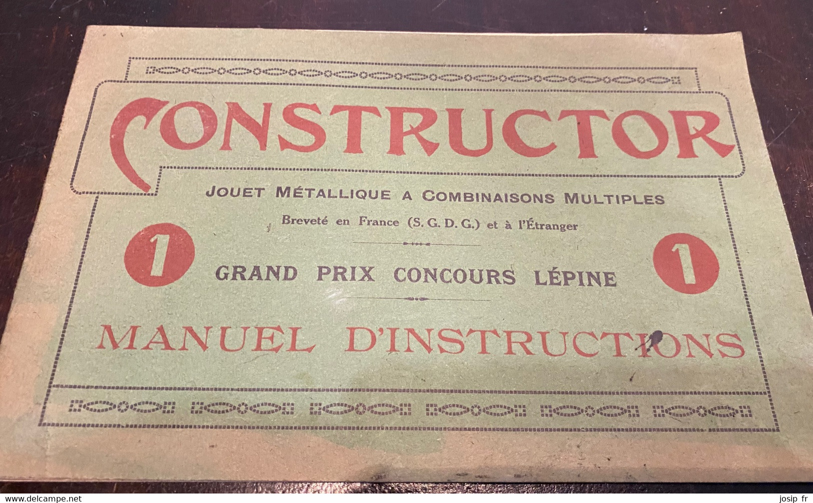 CONSTRUCTOR (MECCANO FRANÇAIS)- LIVRET COFFRET N°1 (VERS 1930) - Autres & Non Classés