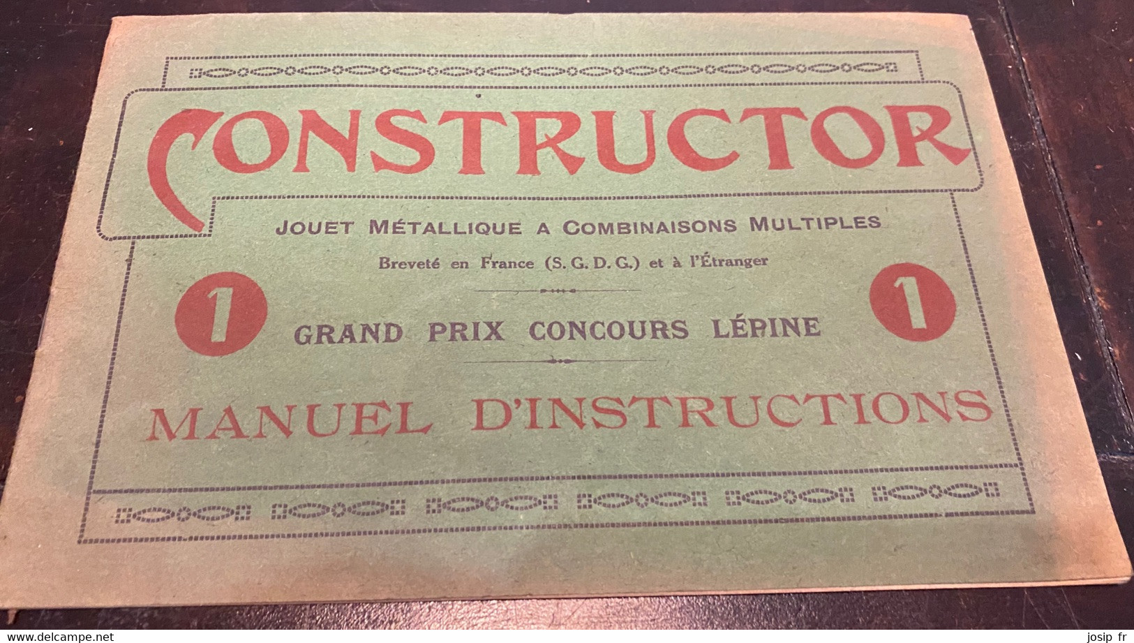 CONSTRUCTOR (MECCANO FRANÇAIS)- LIVRET COFFRET N°1 (VERS 1930) - Altri & Non Classificati
