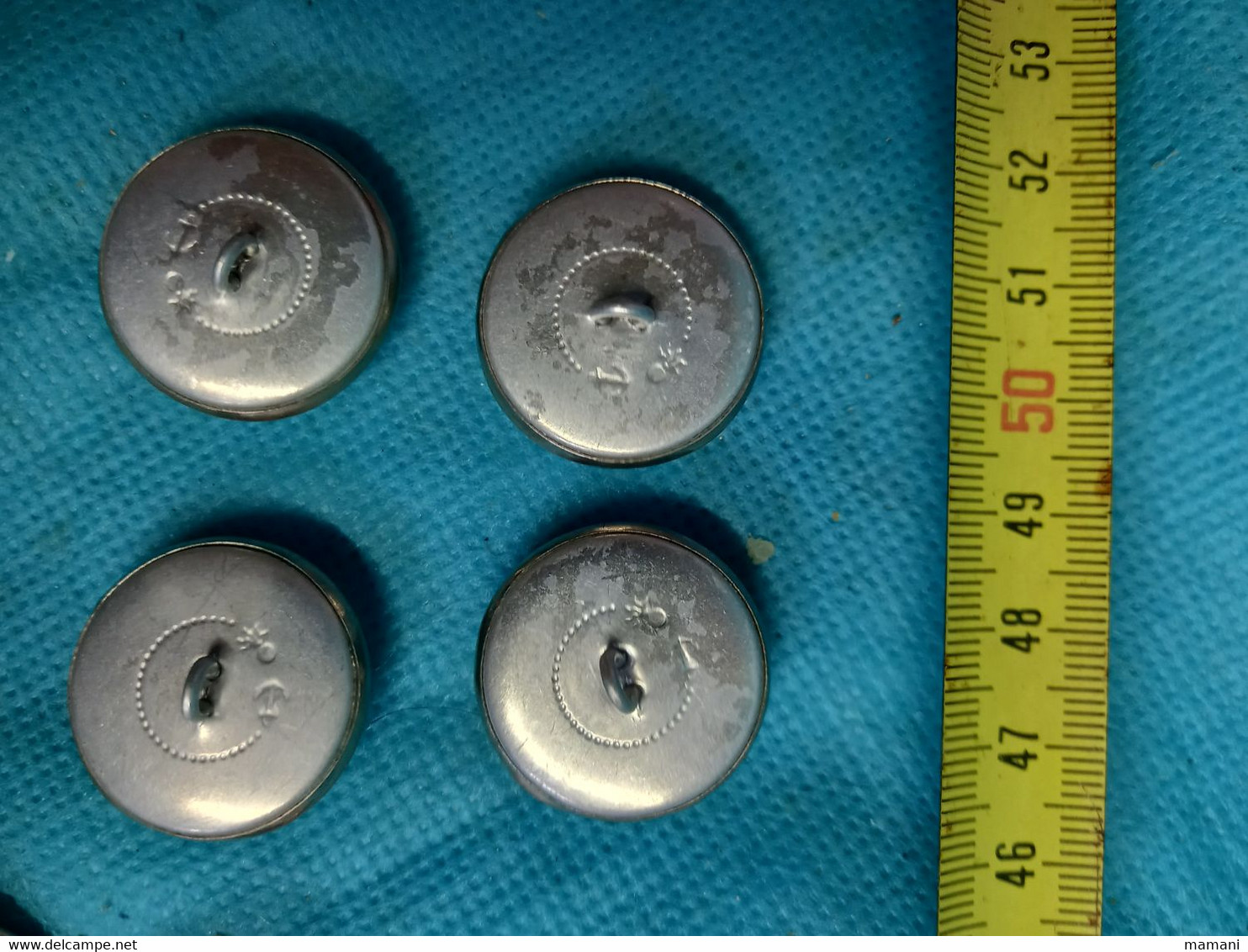 Lot De 4 Boutons Métal - Knöpfe