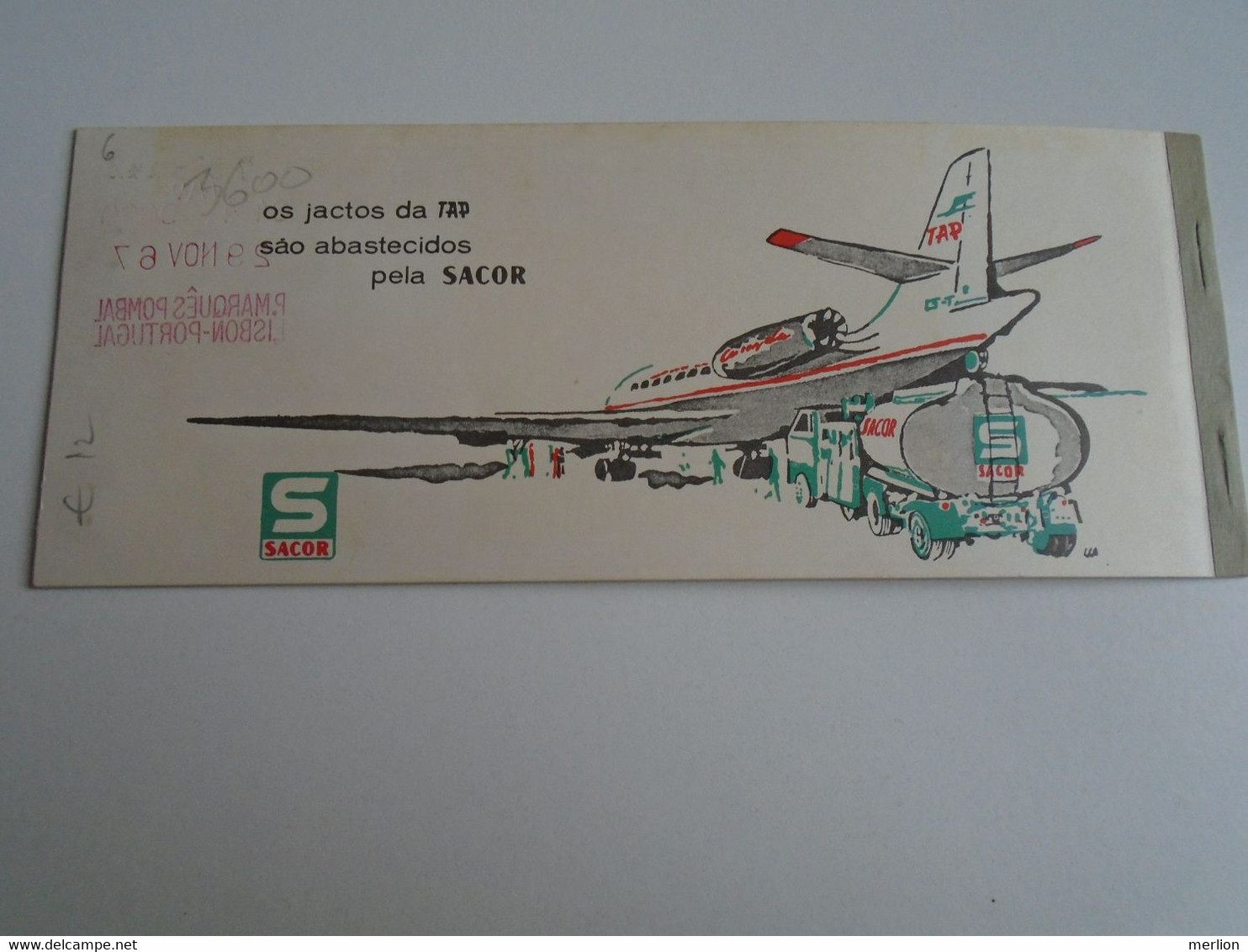 AV209a.11    Billet D' Avion 1967 TAP Air Portugal Lisbonne  -  Luanda (Angola) ?  - Lisboa Airline Ticket - Tickets