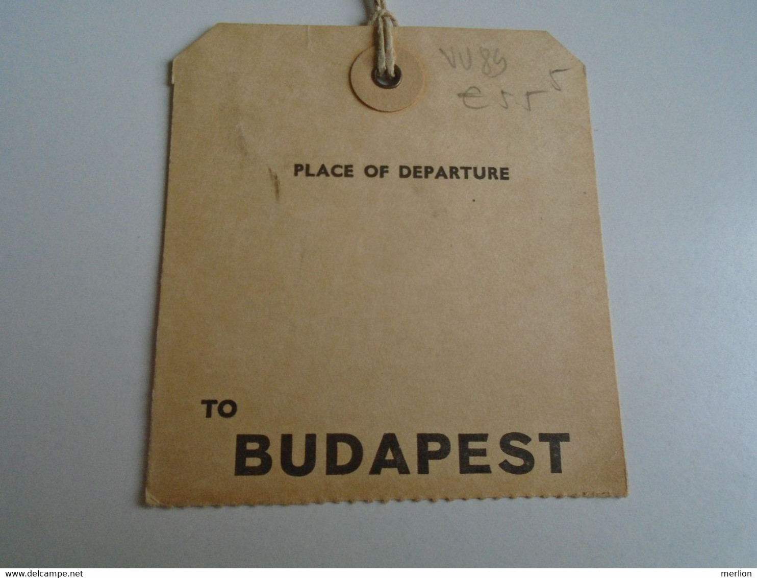 AV212.2   Luggage Label  - Scandinavian Airlines  - To  BUDAPEST  Ca 1960 - Vliegvergunningen