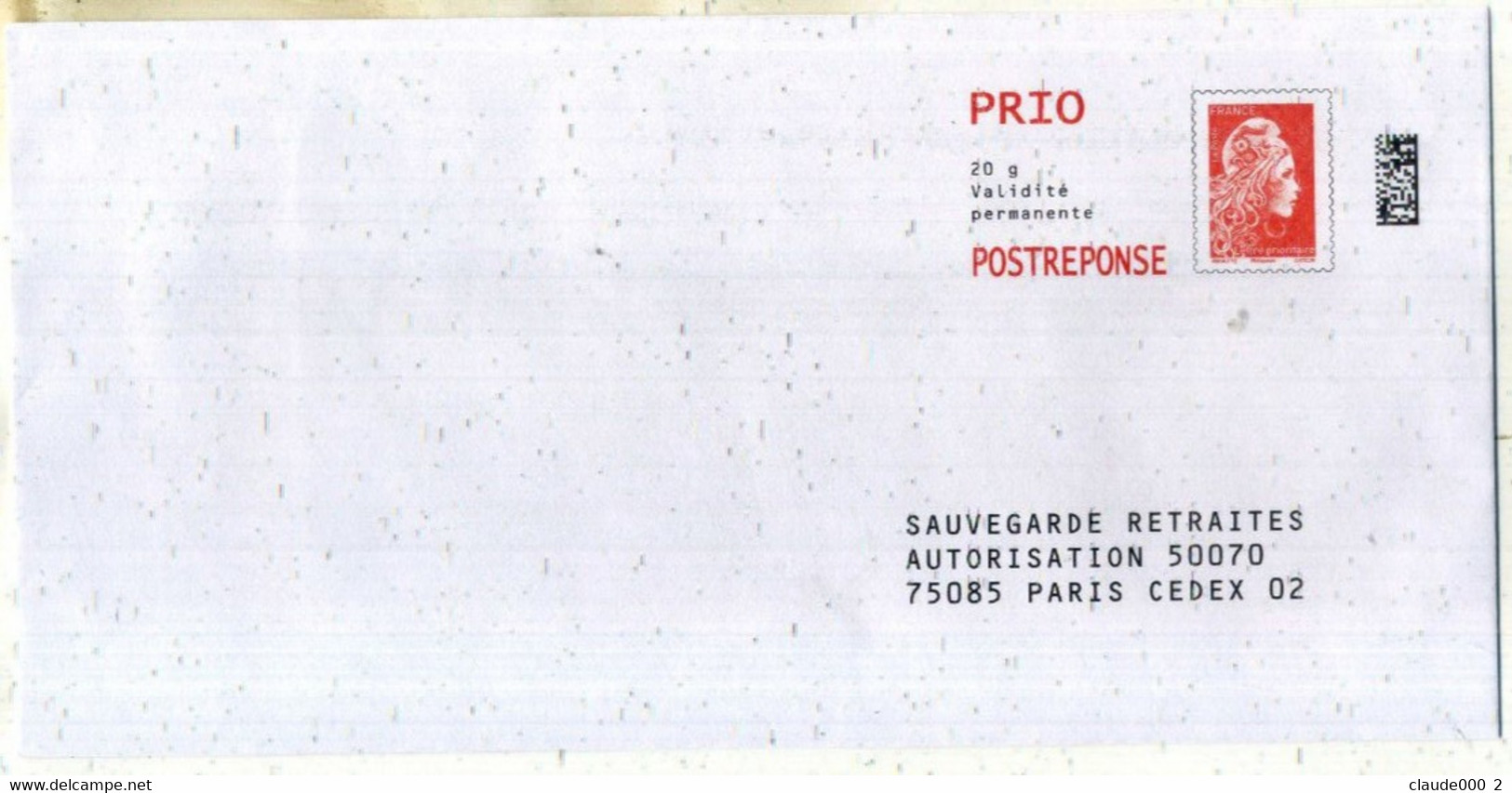 PAP MARIANNE L'ENGAGE "  SAUVEGARDE RETRAITES " Port Payé Par 351194 NEUF ** - PAP: Antwort