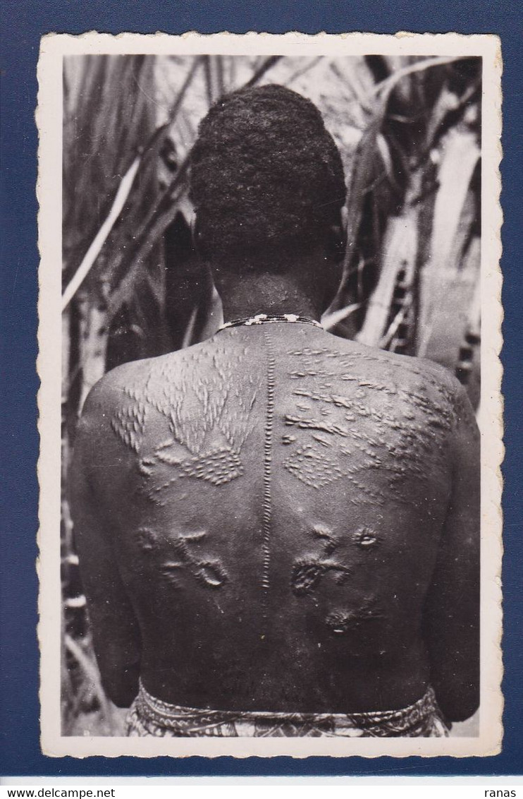 CPSM Tatouage Ethnic Afrique Noire Voir Dos Tatoo Scarification Photo PAULEAU Cameroun - Cameroun