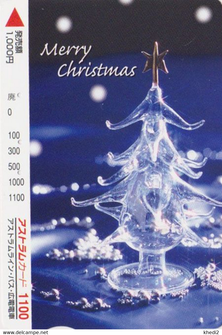 Carte JAPON - NOEL /Sapin En Cristal - CHRISTMAS TREE JAPAN Prepaid Card - WEIHNACHTEN Bus Karte - FR 209 - Noel