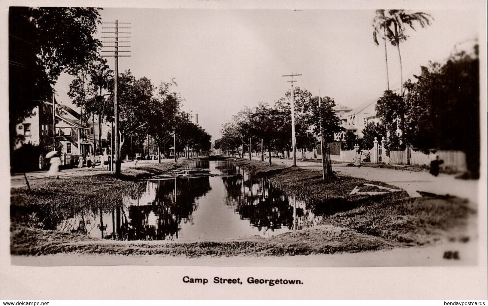 British Guiana, Guyana, Demerara, GEORGETOWN, Camp Street (1930s) RPPC Postcard - Guyana (ehemals Britisch-Guayana)
