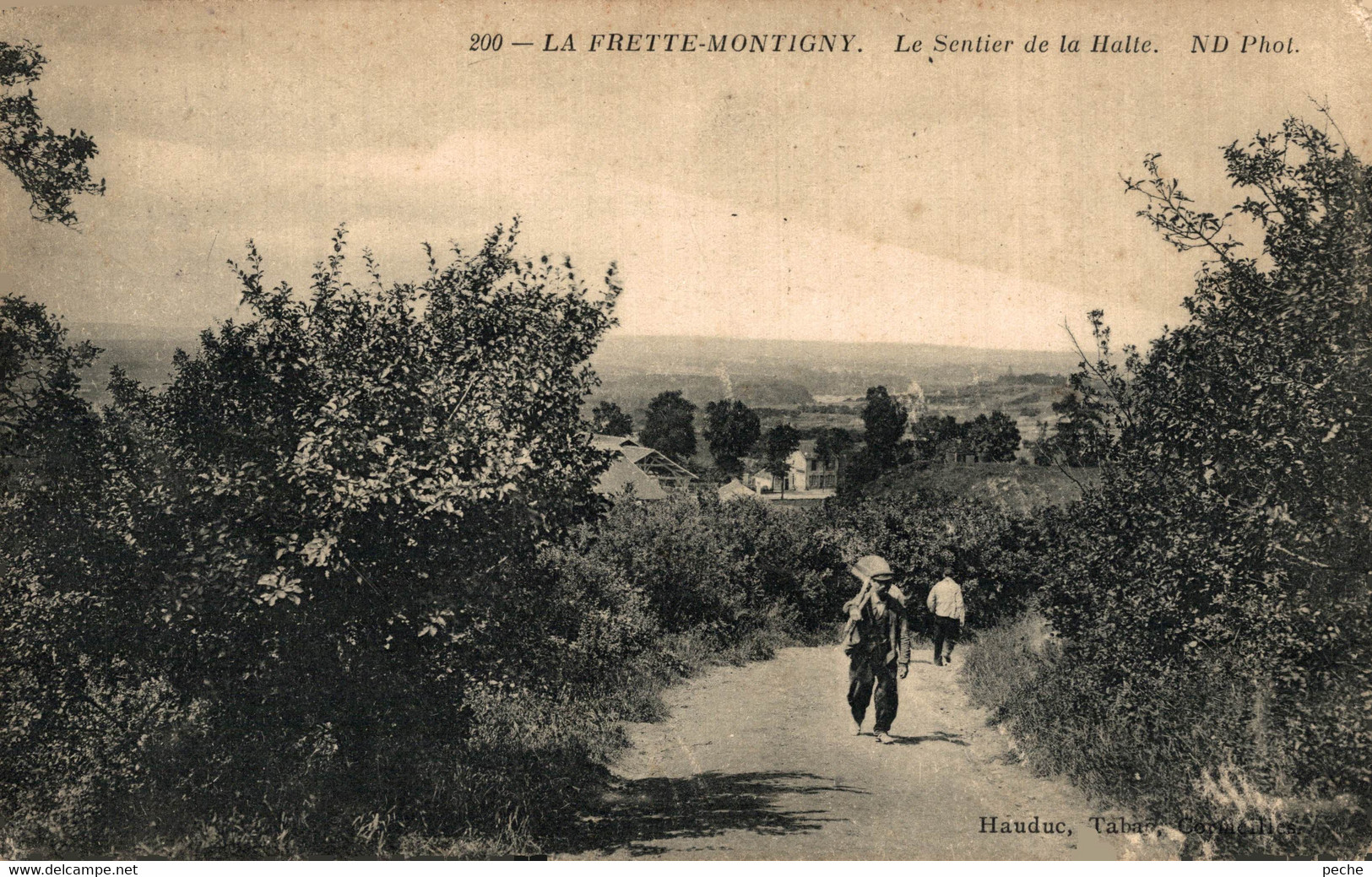 N°101323 -cpa La Frette -Montigny -le Sentier De La Halte- - La Frette-sur-Seine