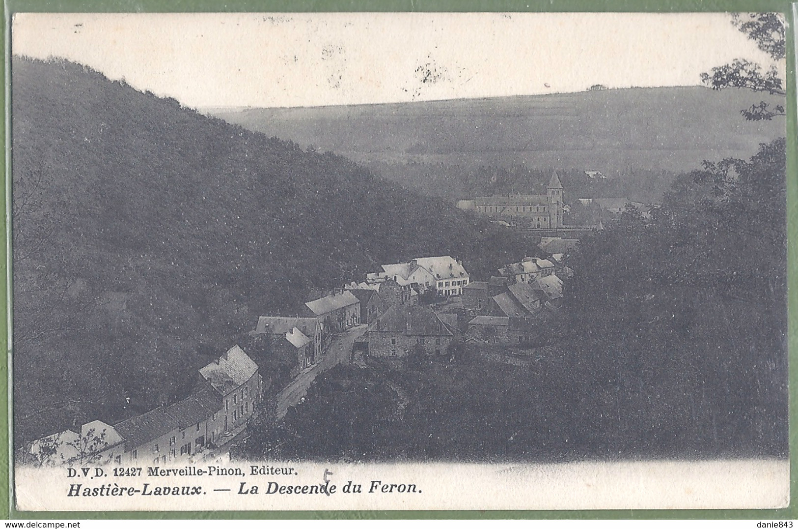 CPA Très Rare - BELGIQUE - HASTIERE-LAVAUX - LA DESCENTE DU FERON - édition Merveille-Pinon / 12427 - Hastière