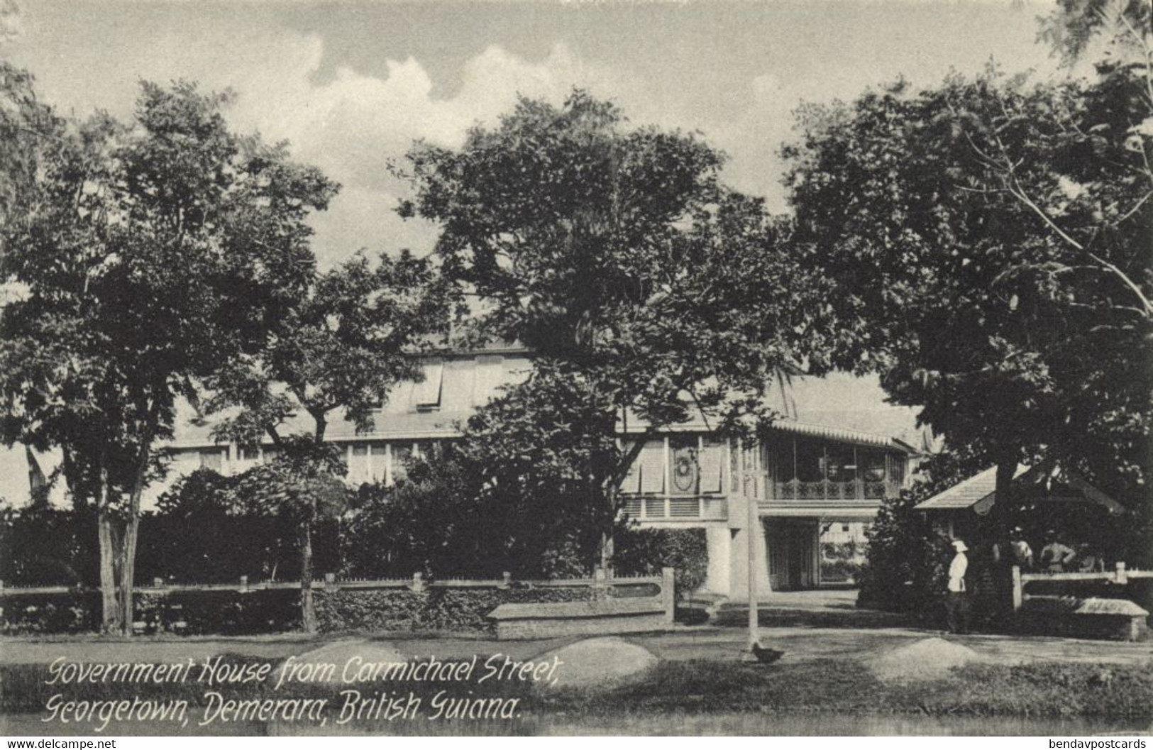 British Guiana, Guyana, Demerara, GEORGETOWN, Government House (1910s) Postcard - Guyana (formerly British Guyana)