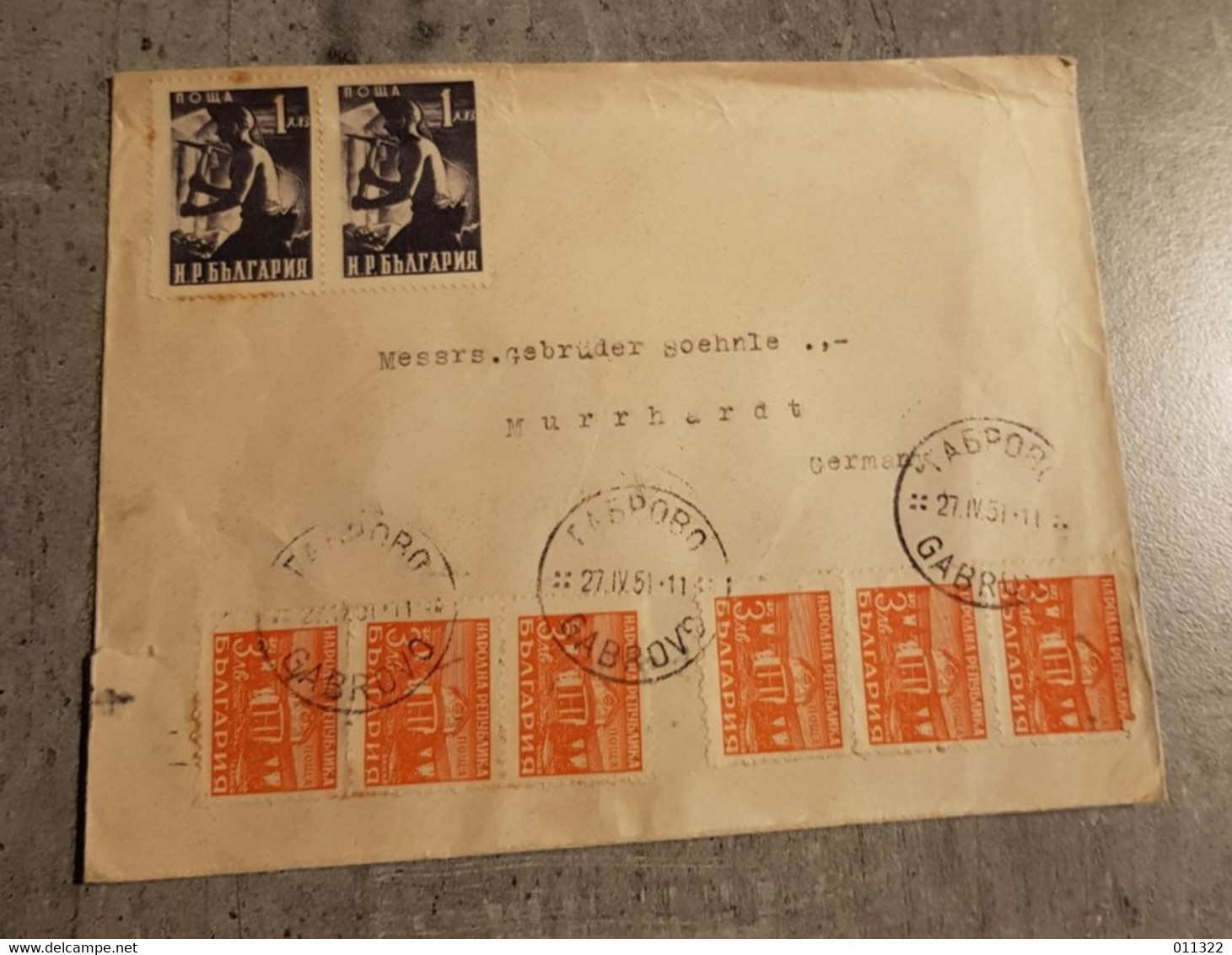 BULGARIA LETTER COVER CIRCULED SEND TO GERMANY - Cartas & Documentos