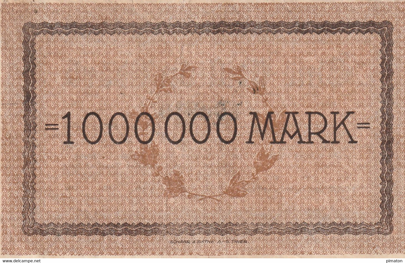 Billet De Necessité Allemand  - Eine Million Mark  Provinz Birkenfeld   1923 - 1 Million Mark