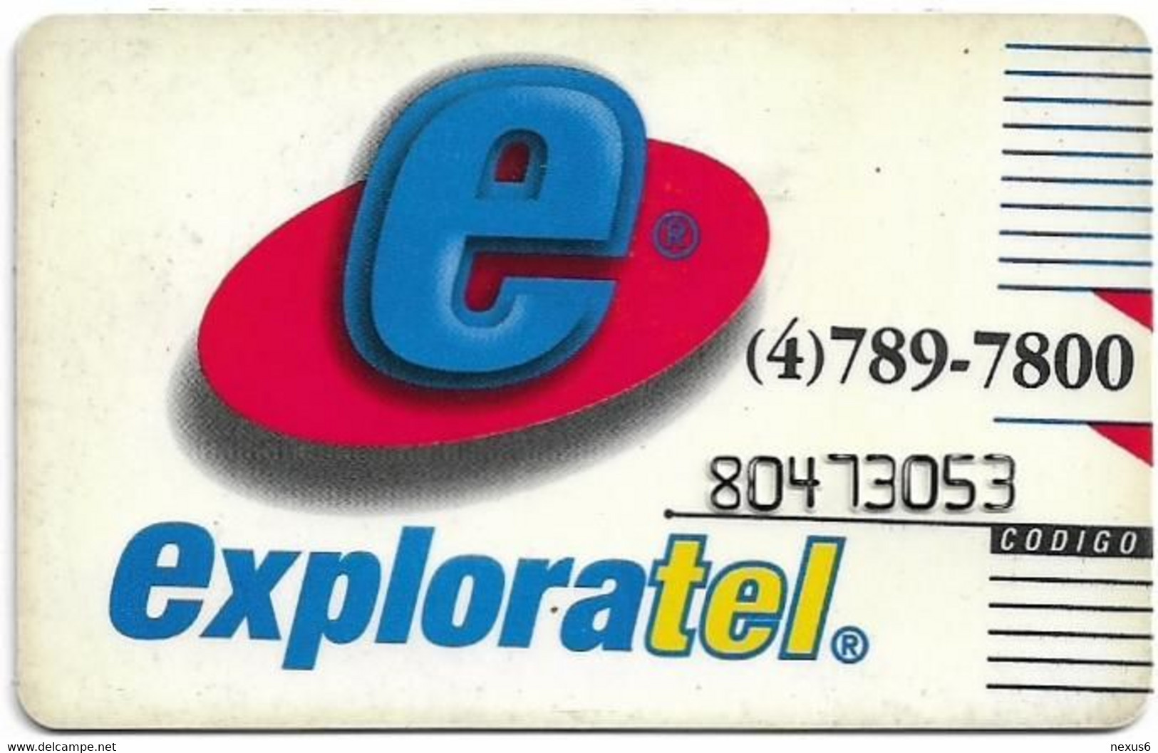 Ecuador - Exploratel - Exploratel Logo Card, Plastic Credit Remote, Used - Ecuador