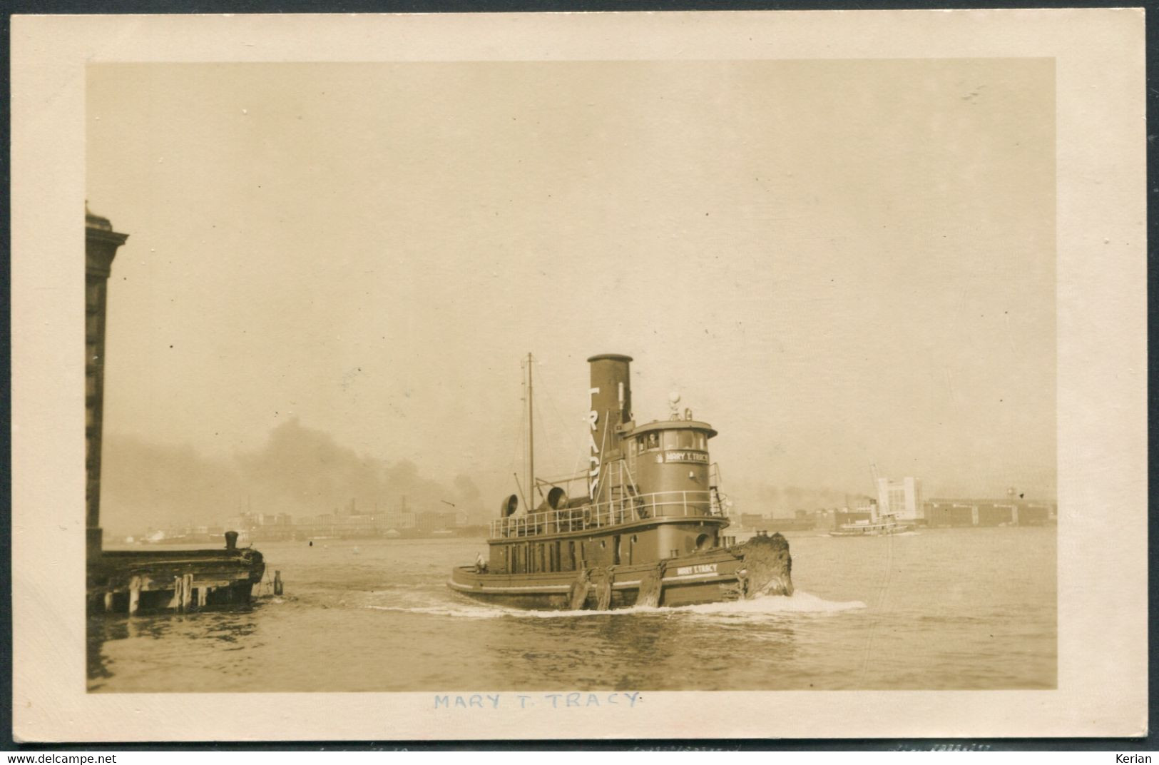 Photo/Carte - Tug Boat "Mary T. Tracy" -  Maybe In New York? - See 3 Scans - Sleepboten