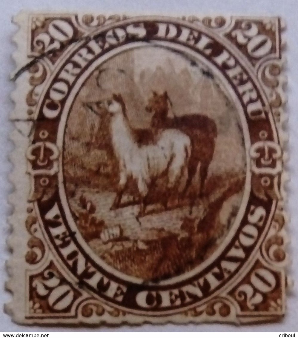 Pérou Peru 1866 Animal Lama Yvert 12 O Used - Perú