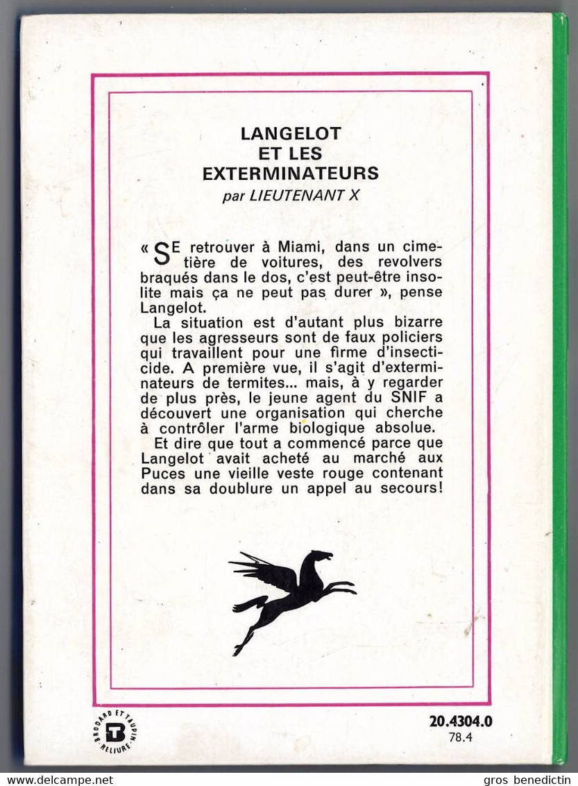 Hachette - Bibliothèque Verte - Lieutenant X - "Langelot Et Les Exterminateurs" - 1978 - #Ben&Lange - Bibliotheque Verte
