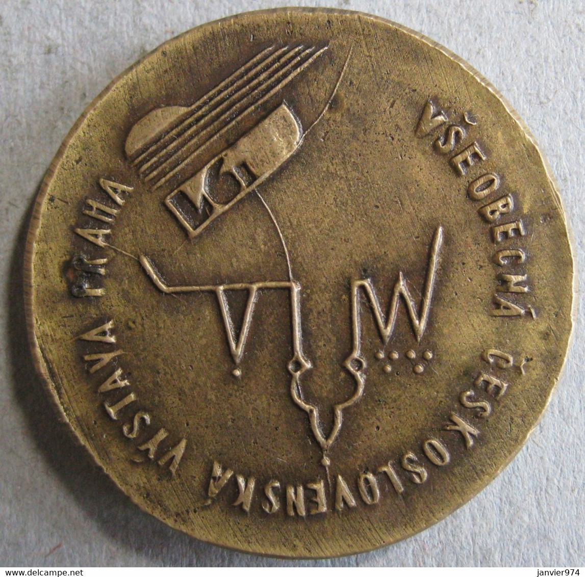 Tchéquie Médaille Exposition Générale Tchécoslovaque à Prague 1991, Frappe Monnaie - Altri & Non Classificati