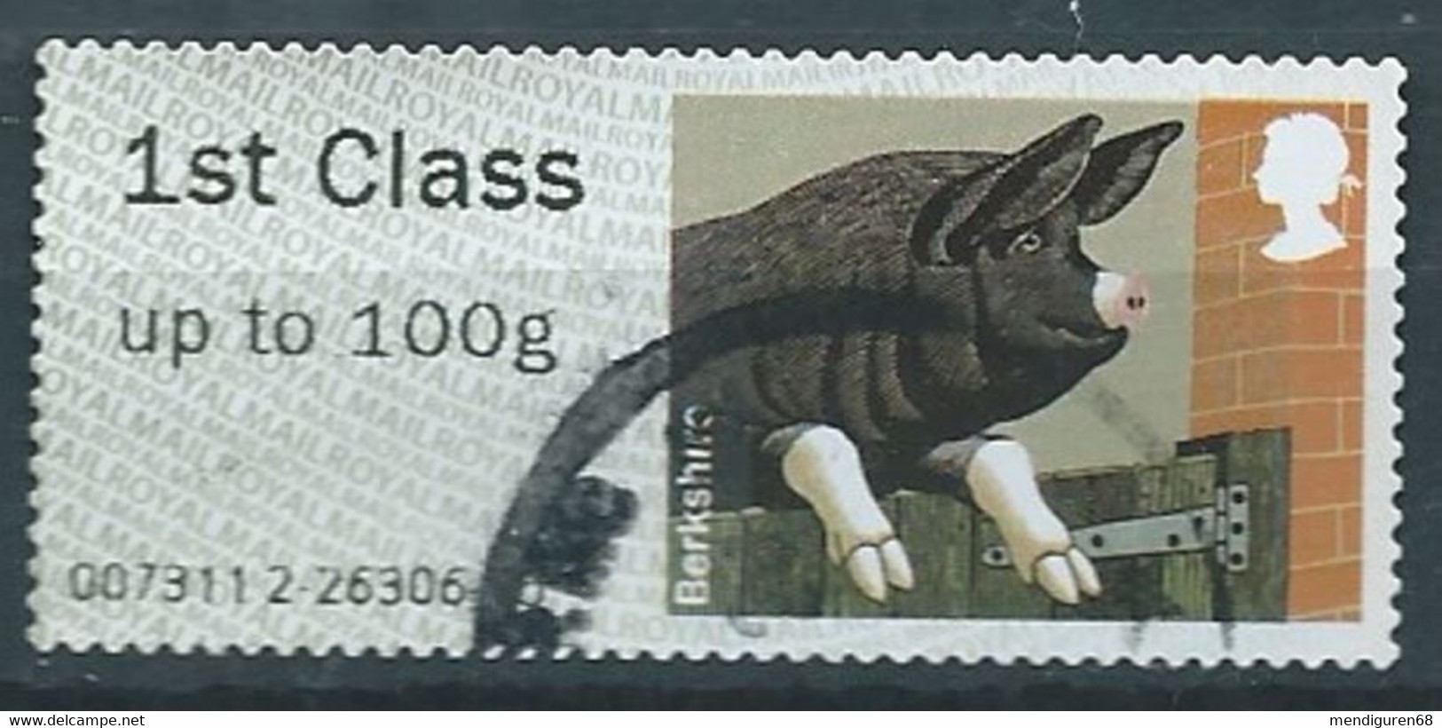 GROSBRITANNIEN GRANDE BRETAGNE GB 2012 POST&GO PIGS: BERKSHIRE PIG FC Up To 100g SG FS 33 MI ATM33 YT TD33 - Post & Go Stamps